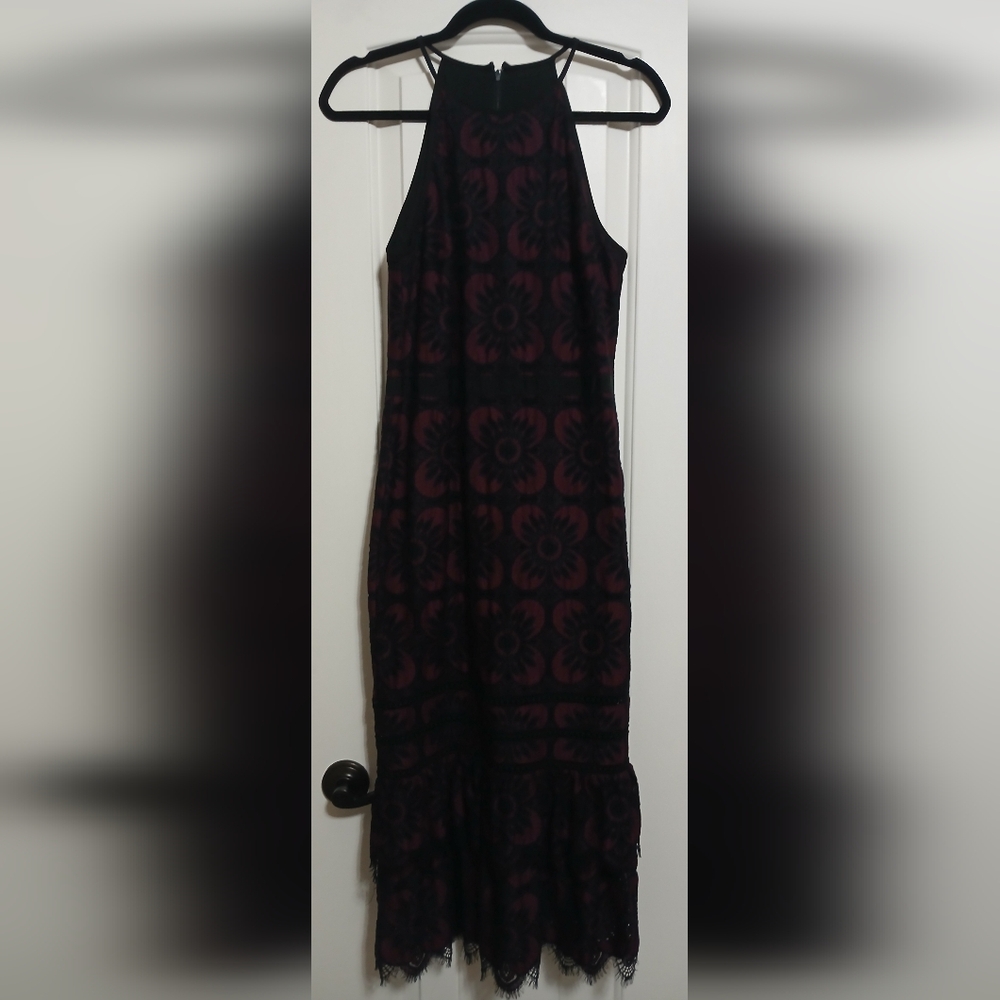 Banana Republic burbandury and Black dress